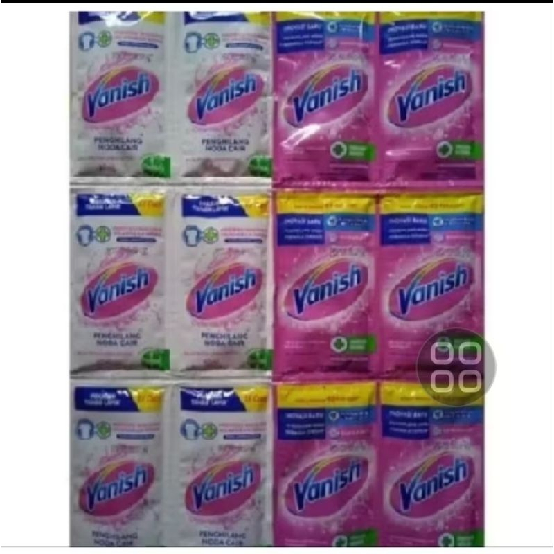 Vanish Cair pink/Putih sachet Penghilang Noda 1 Lusin isi 12 saset