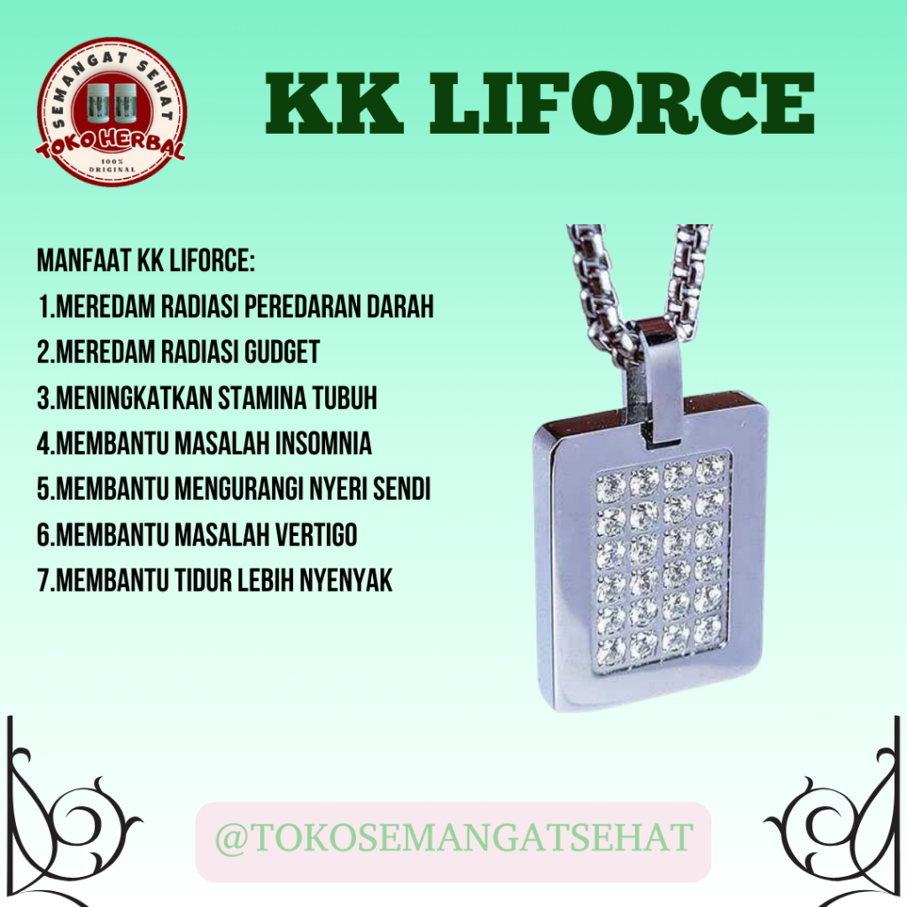 KK Liforce 24stone,Kalung Kesehatan,Kalung Anti Radiasi