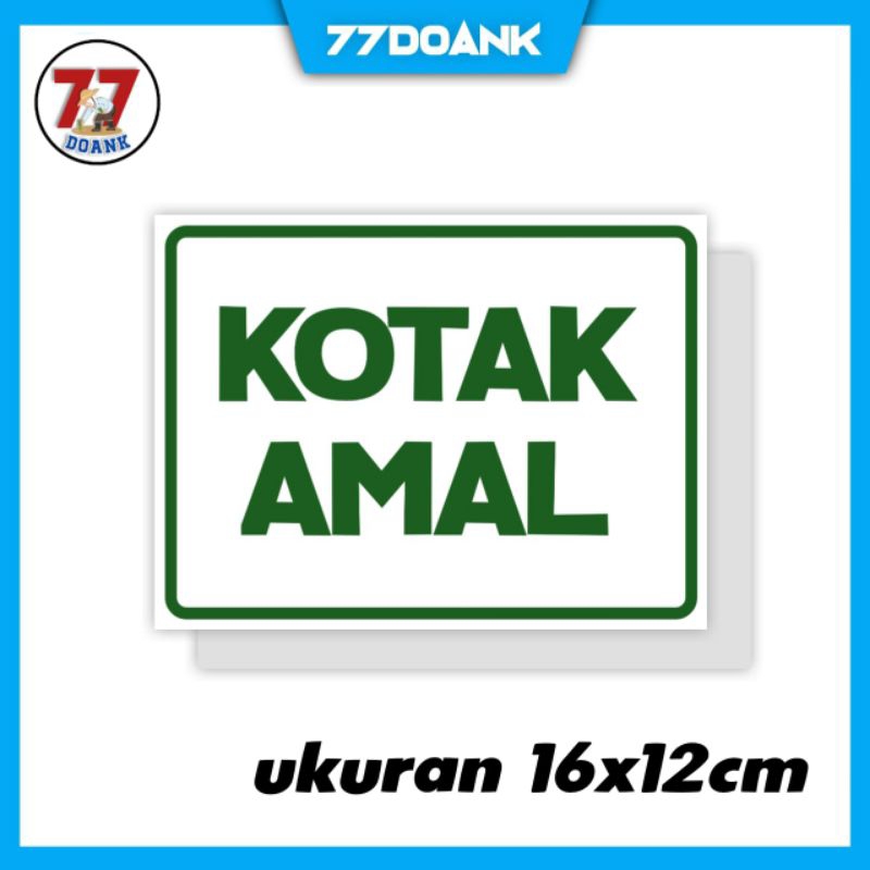 stiker kotak amal sticker rambu