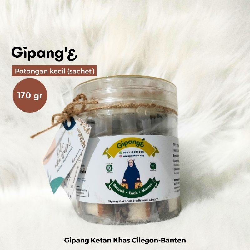 

Tabung Kecil 170 gr - Gipang Ketan Wijen Sachet Gipang'E Khas Cilegon Banten
