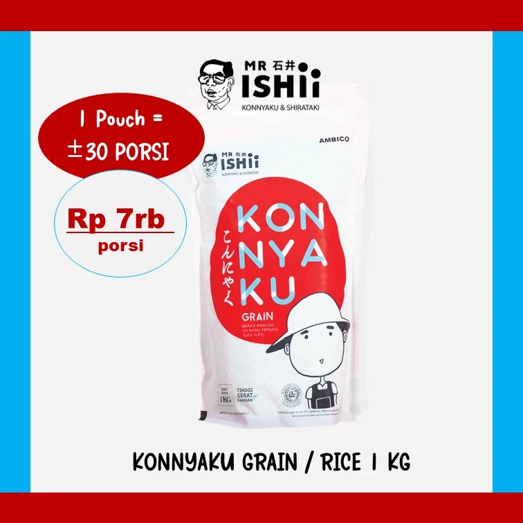 

MR.ISHII - Konnyaku Grain / Beras Shirataki 1kg