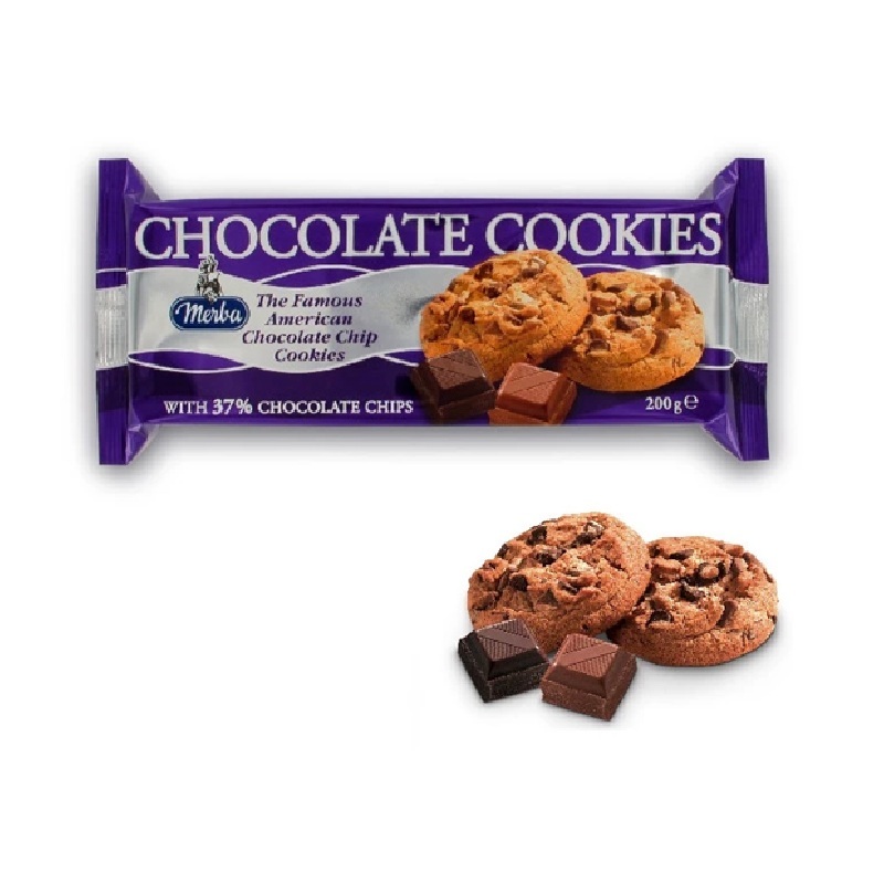

(READY STOCK) Merba Chocolate Cookies with Chocolate Chips 200g