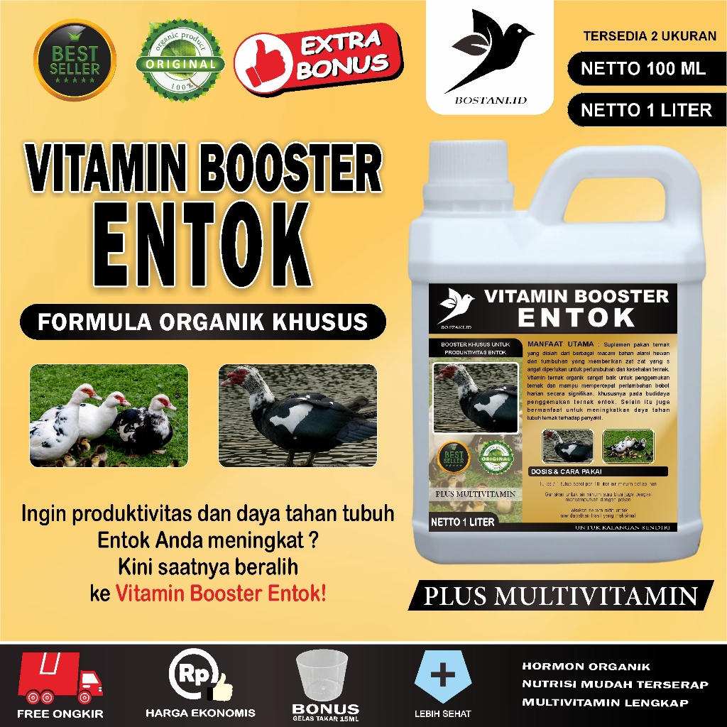 VITAMIN ENTOK / BOOSTER PEMBESARAN PENGGEMUK ENTOK / NUTRISI ENTOK / JAMU ENTOK /  BOOSTER KHUSUS EN