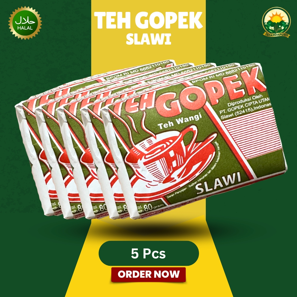 

Teh Bubuk Teh Gopek Teh Cap Gopek Slawi 5 Pcs