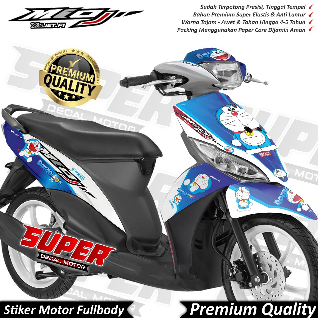TERBARU Stiker Decal Yamaha Mio J Full Body Variasi Warna Doraemon Keren