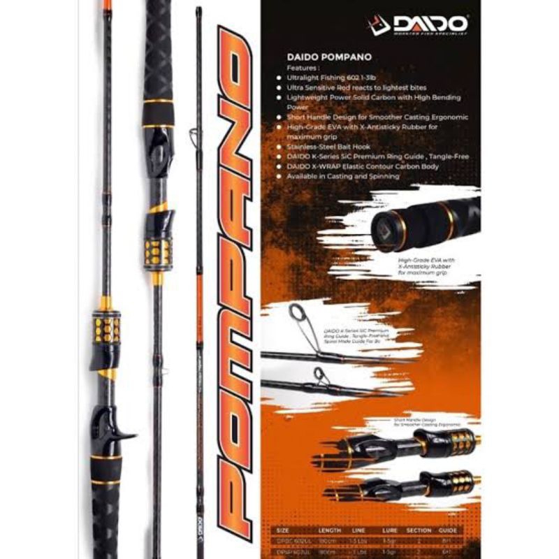 Joran Ul Daido Pompano carbon solid 602