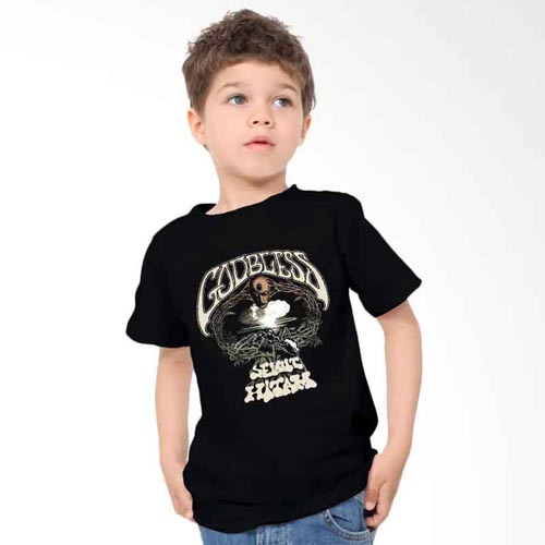 Kaos God Bless Indonesia Rock Legend Band - Godbless Semut Hitam Tshirt Anak Umur 2 s/d 12 Tahun
