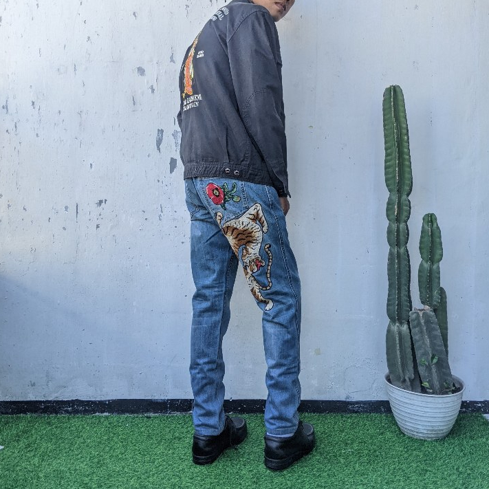 CELANA JEANS DENIM DRESS VOLUME