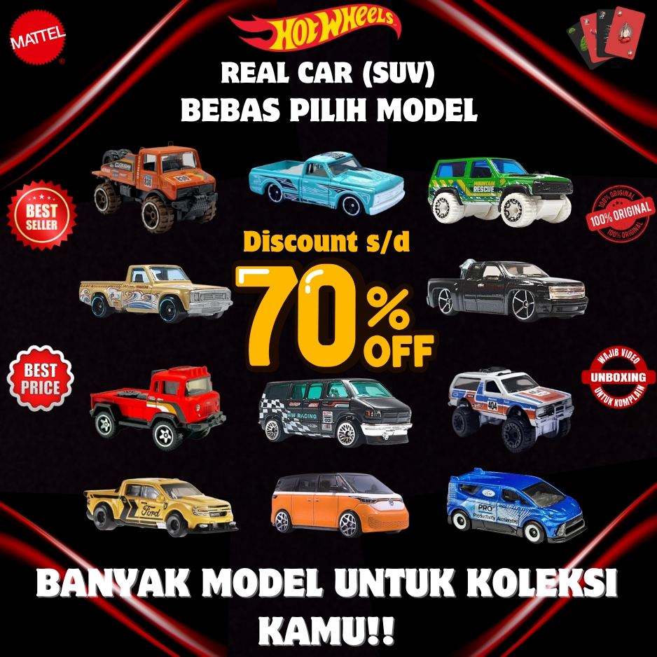 (Bisa Pilih) Hotwheels Hot Wheels Diecast Real Car Mobil SUV