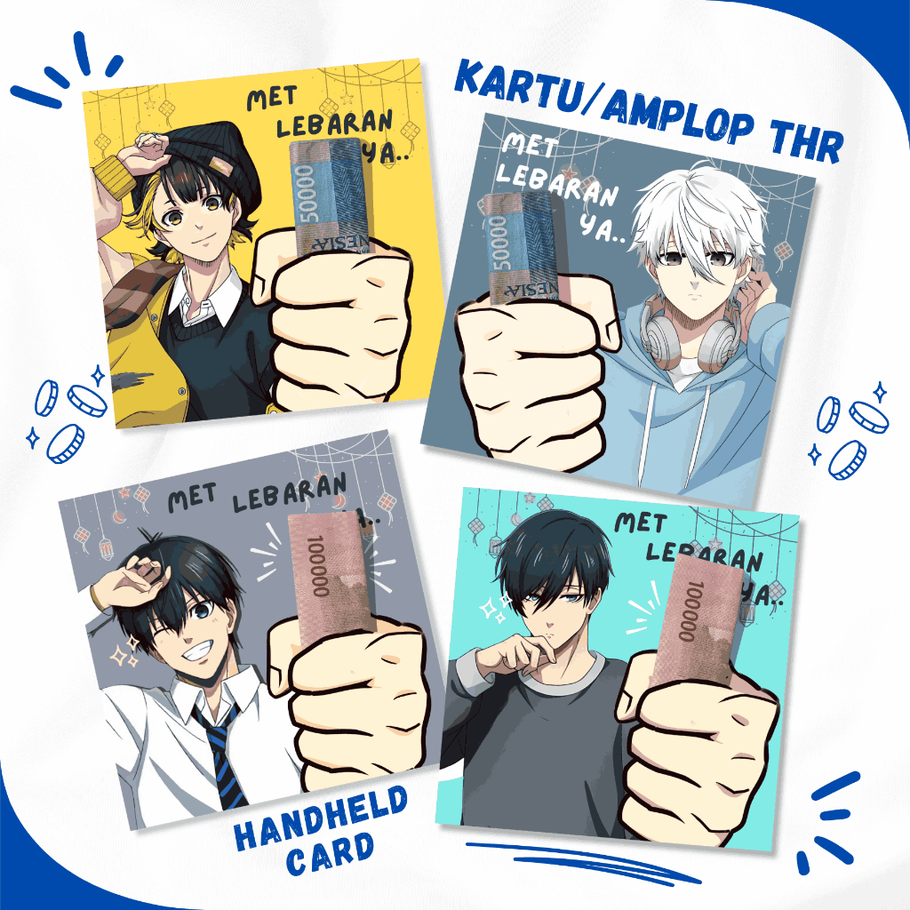 

AMPLOP / ANGPAO / KARTU THR ANIME BLUELOCK - Nagi Isagi Kaiser Reo Bachira - KARTU HARI RAYA LEBARAN IMLEK NATAL PASKAH NYEPI - KARTU UCAPAN UNIK
