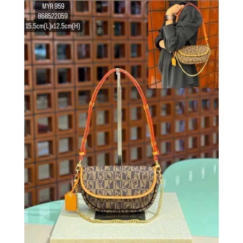 tas bonia original sling shoulder bag monogram new arrival