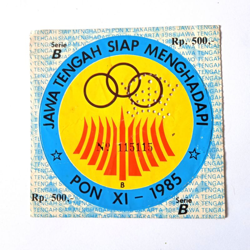 

Vintage Sticker Jawa Tengah Siap Menghadapi PON XI - 1985 Utuh