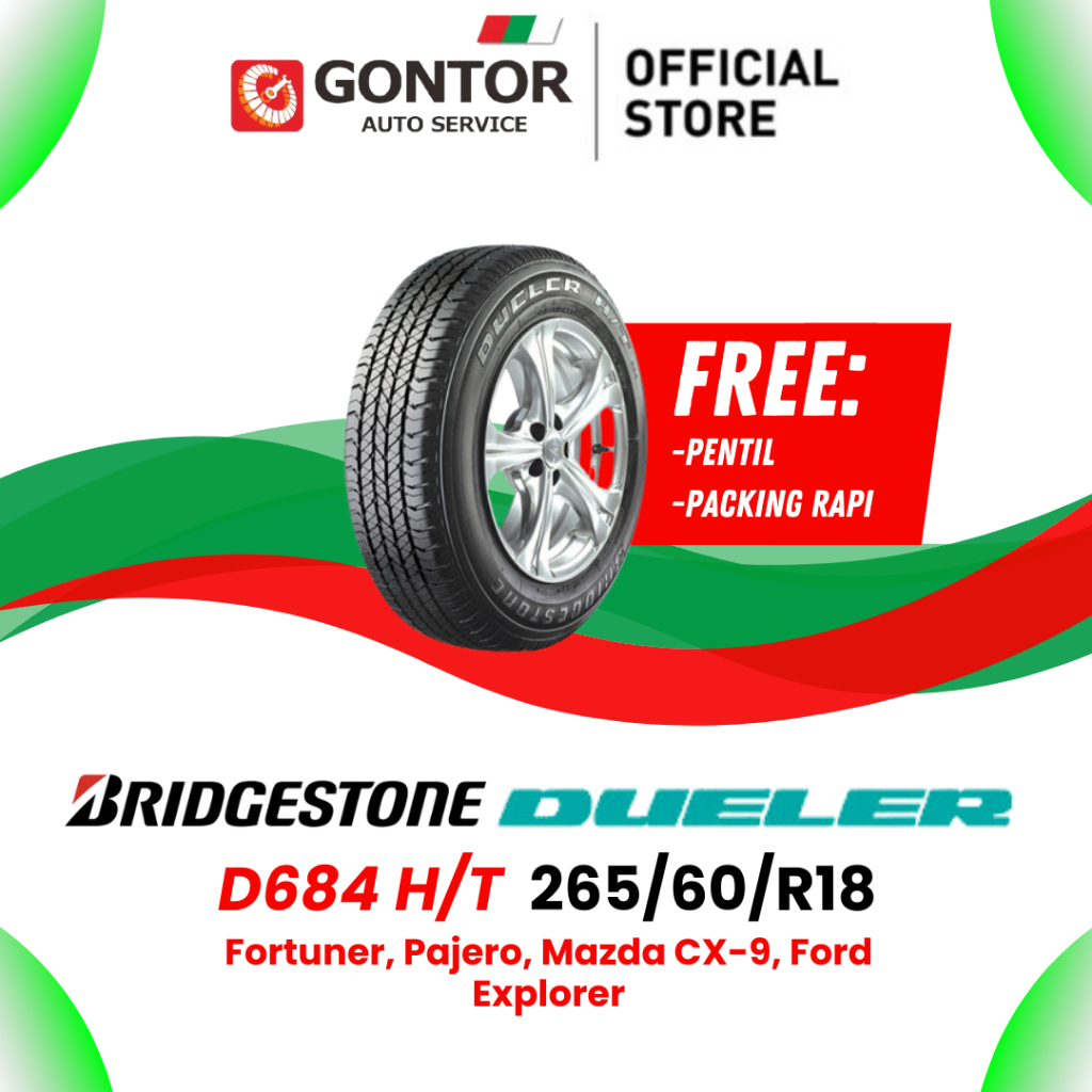 Ban Mobil Bridgestone Deuler Ring 18 D684 H/T 265/60 R18 Fortuner, Pajero, Mazda-Gontor Auto Service