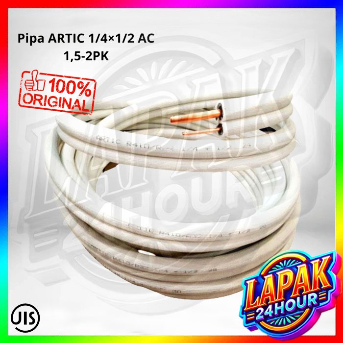 ARTIC Pipa AC 1,5PK - 2PK , Pipa AC ARTIC 1/4 x 1/2 2PK 1,5PK Pipa Tembaga Meteran