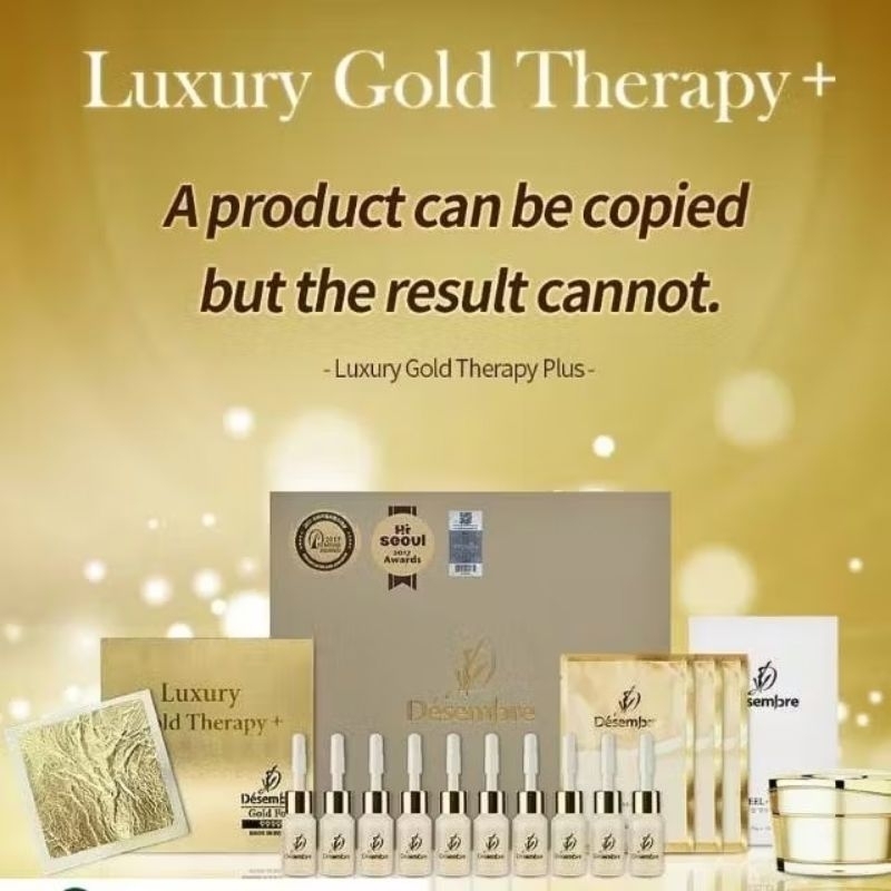 READY STOCK Desembre Gold 24k Therapy Mask Treatment Kit
