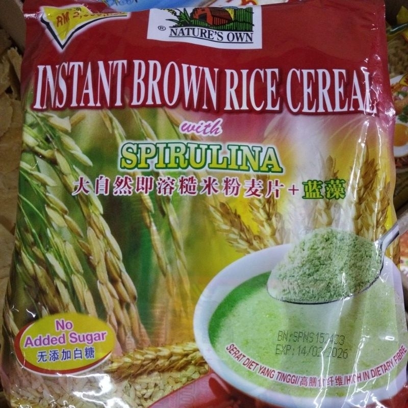 

Inst brown rice with Spirulina
