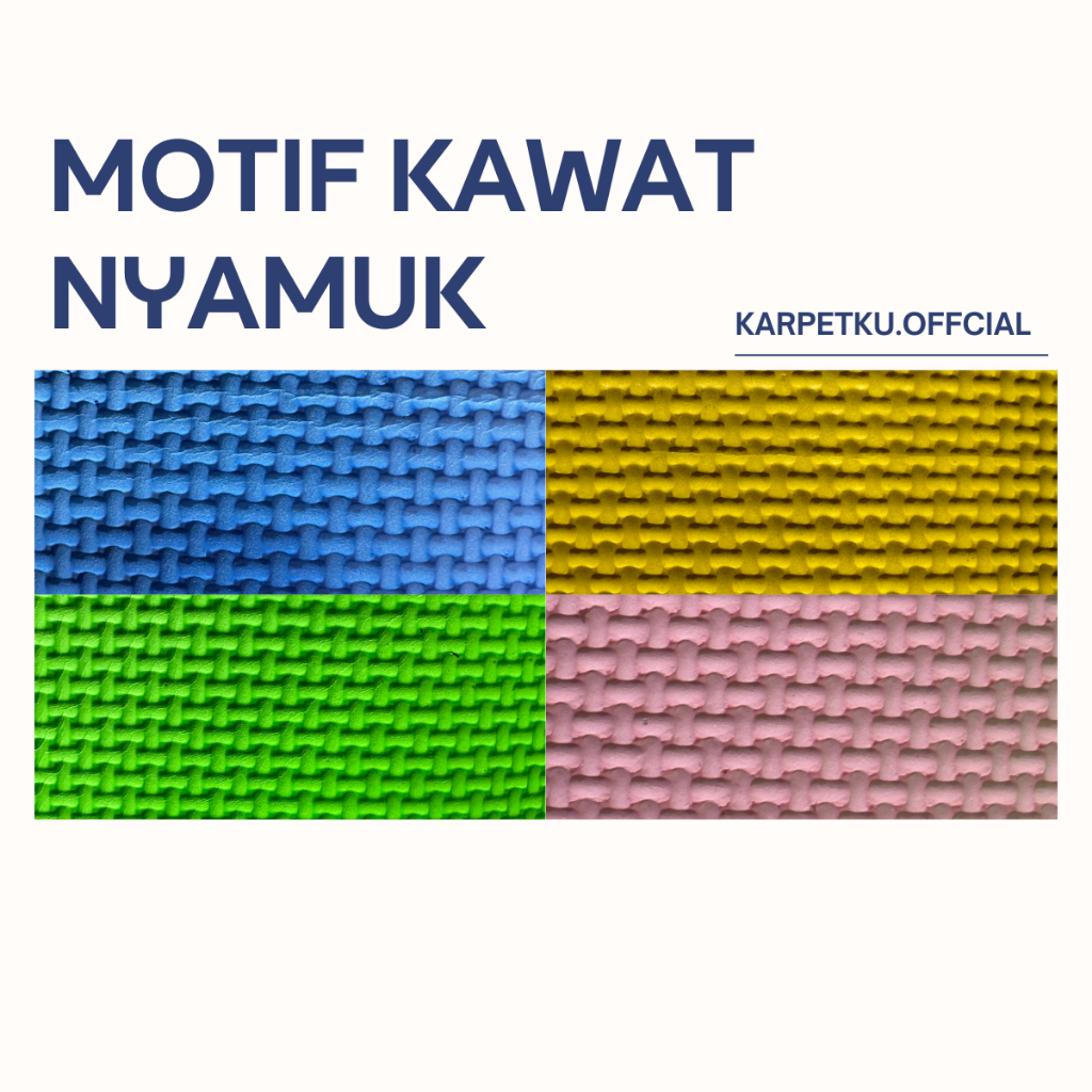 Eva Sponge / Busa Hati / Spon Ati KAWAT NYAMUK MOTIF WARNA (125 X 220) Ukuran 2MM [Motif Kawat Nyamu