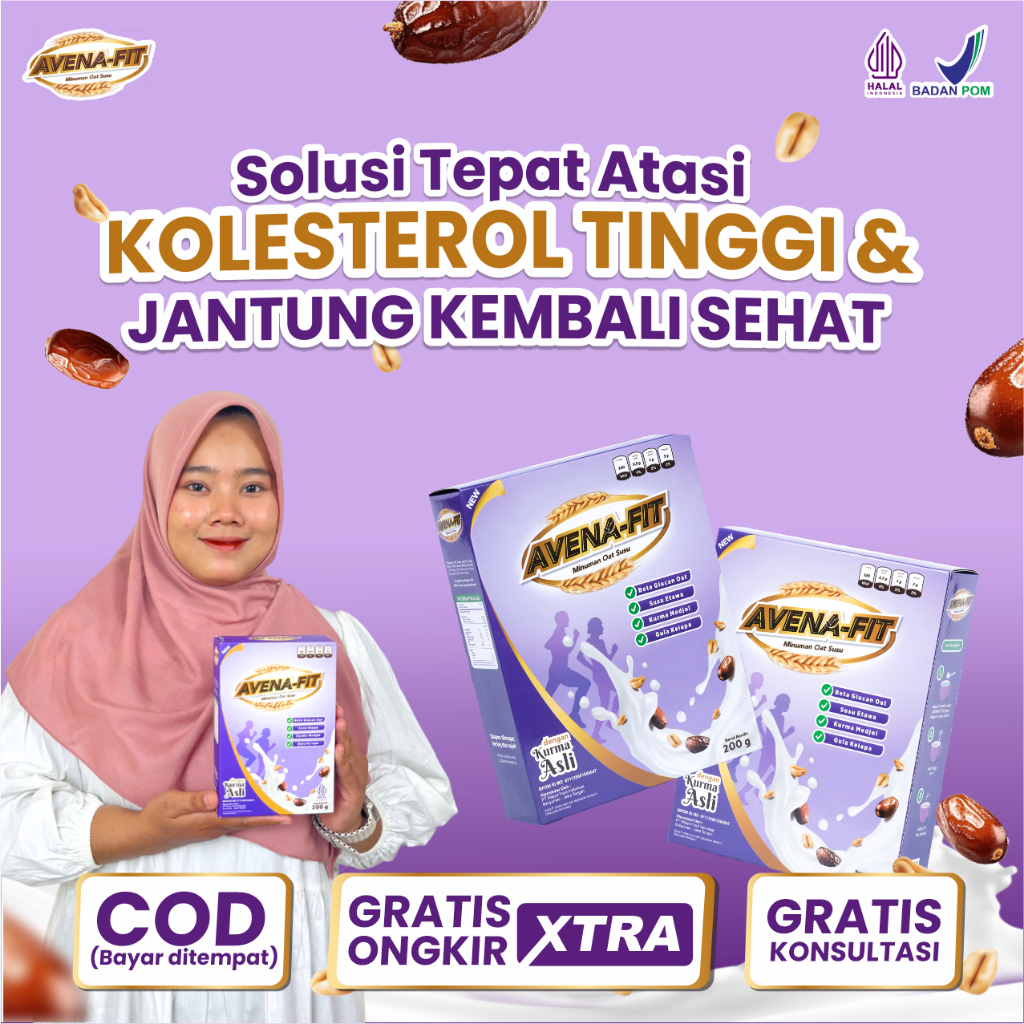 

Paket 2 Box Avena Fit Susu Sereal Oat - Bantu Turunkan Kolesterol Tinggi Dan Sehatkan Jantung