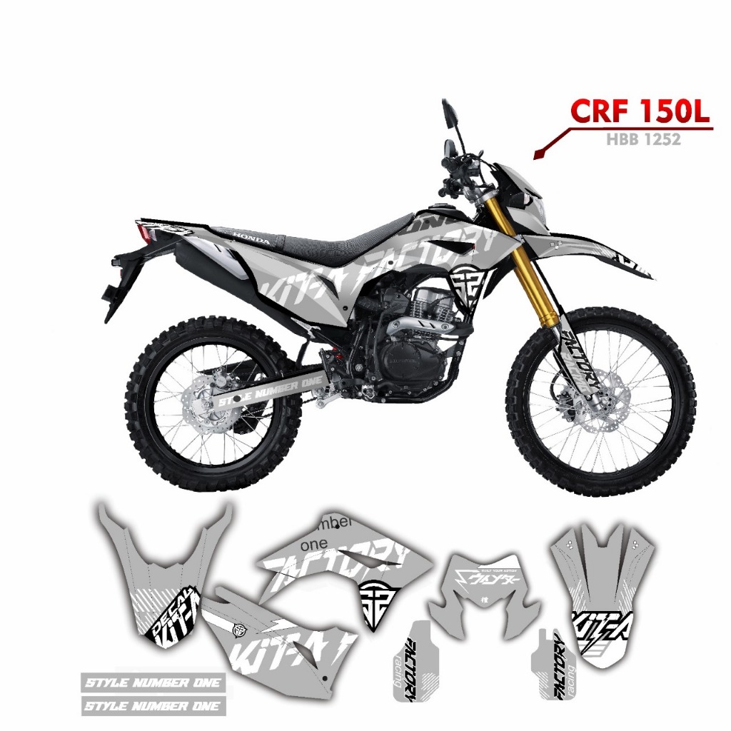 STIKER DECAL CRF 150L FULLBODY 126 rockstar abu
