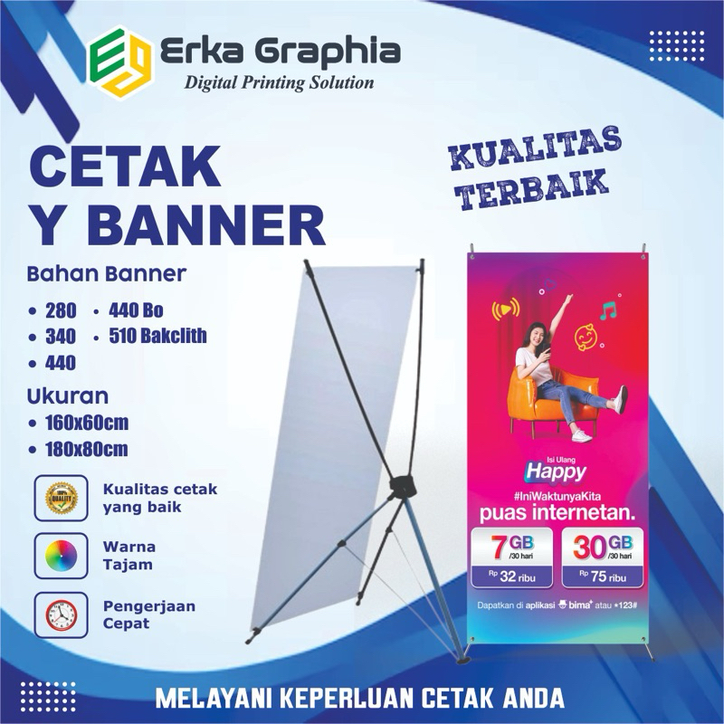 CETAK Y BANNER 160x60/PRINT Y BANNER/ CETAK Y BANNER 180x80/BANNER