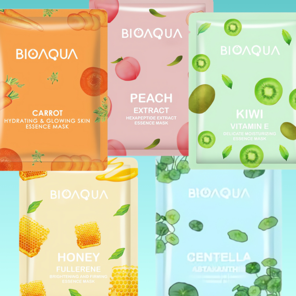 BIOAQUA Sheet Mask 10X Effect Whitening / Anti Aging / Repair Face Mask - New Vitamin C 1p