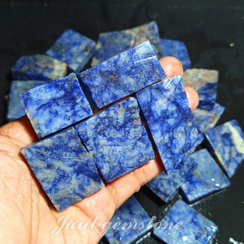 Batu blue sodalite/bongkahan batu blue sodalite/natural blue sodalite.