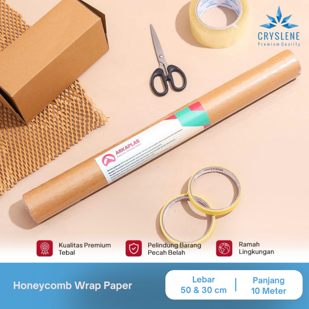 

CRYSLENE Honeycomb Paper Hexa Wrap Eco Friendly 50cm x 10m