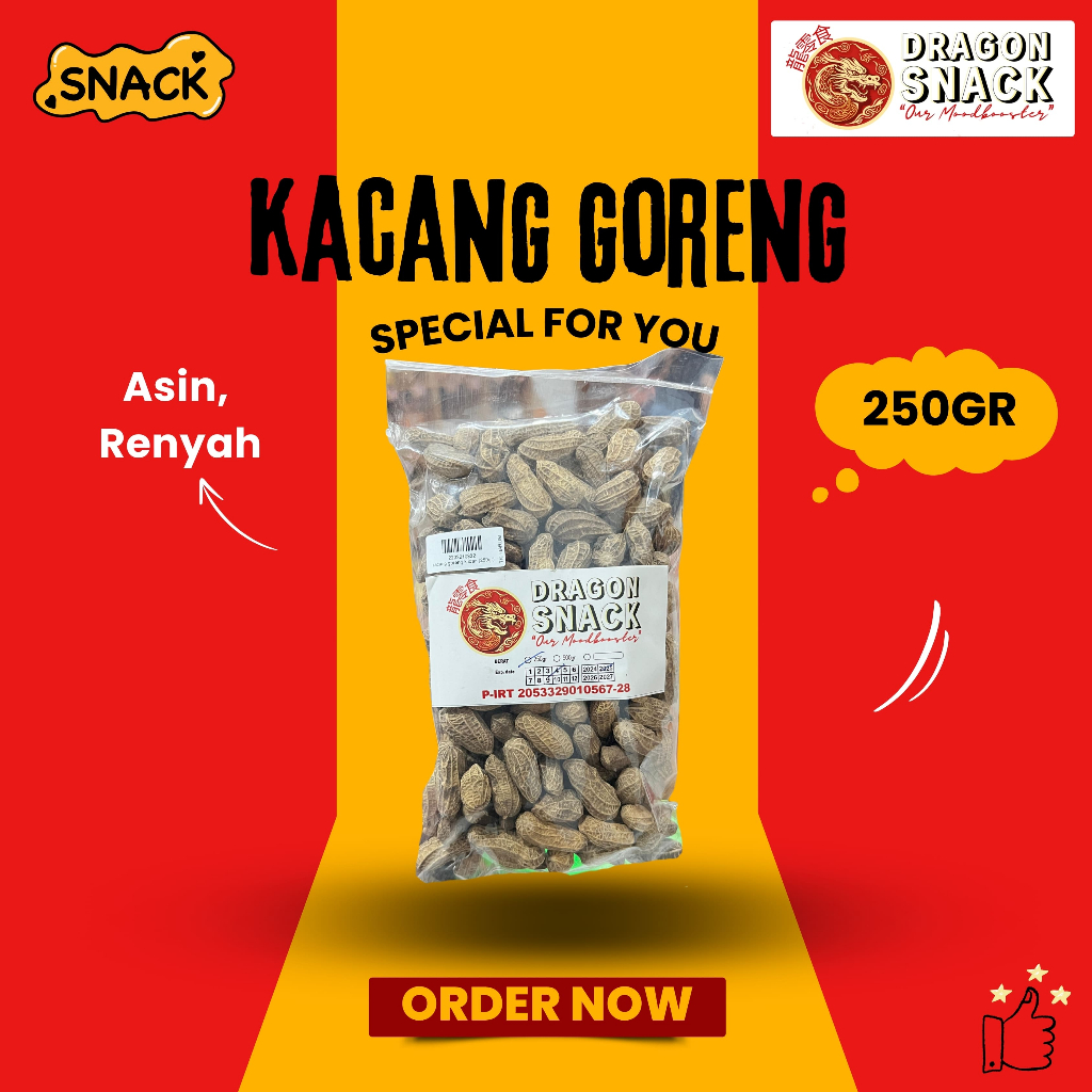 

KACANG GORENG RENYAH 250GR (DRAGON SNACK)