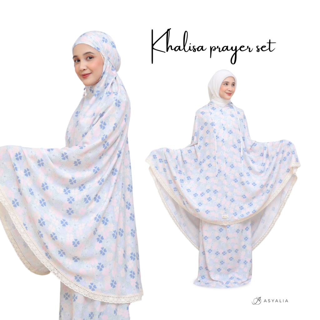 KHALISA PRAYER SET / MUKENA TRAVEL / MUKENA MINI POUCH / GRATIS TAS / ASYALIA