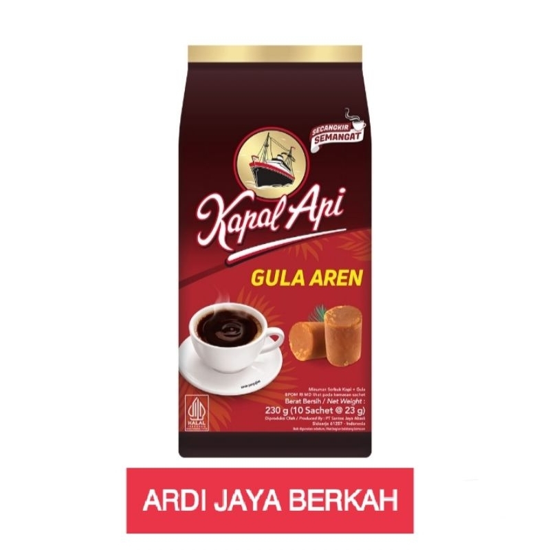 

Kopi Kapal Api Gula Aren 23g Renceng 10 Sachet