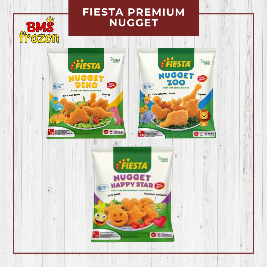 

BMS Frozen Mart | Fiesta Nugget Karakter - Nugget Zoo - Nugget Dino - Nugget Happy Star