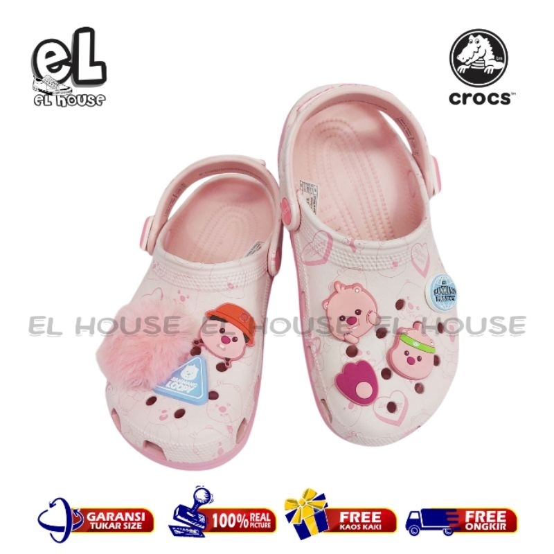 LOOPY ZANMANG PORORO AND FRIEND SANDAL KARAKTER ANAK SANDAL LOOPY PINK SANDAL ANAK PEREMPUAN SANDAL 
