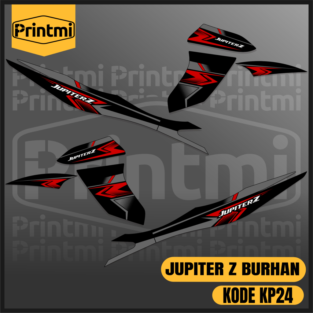 Striping Sticker Jupiter Z Burhan 2006-2009 Stiker Motor Keluaran lama Variasi List Simple KP24