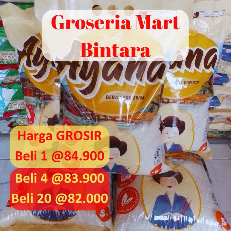 

*Bintara* Beras AYANA Gold 5kg Super PREMIUM Pulen SUSHI Jepang Bekasi