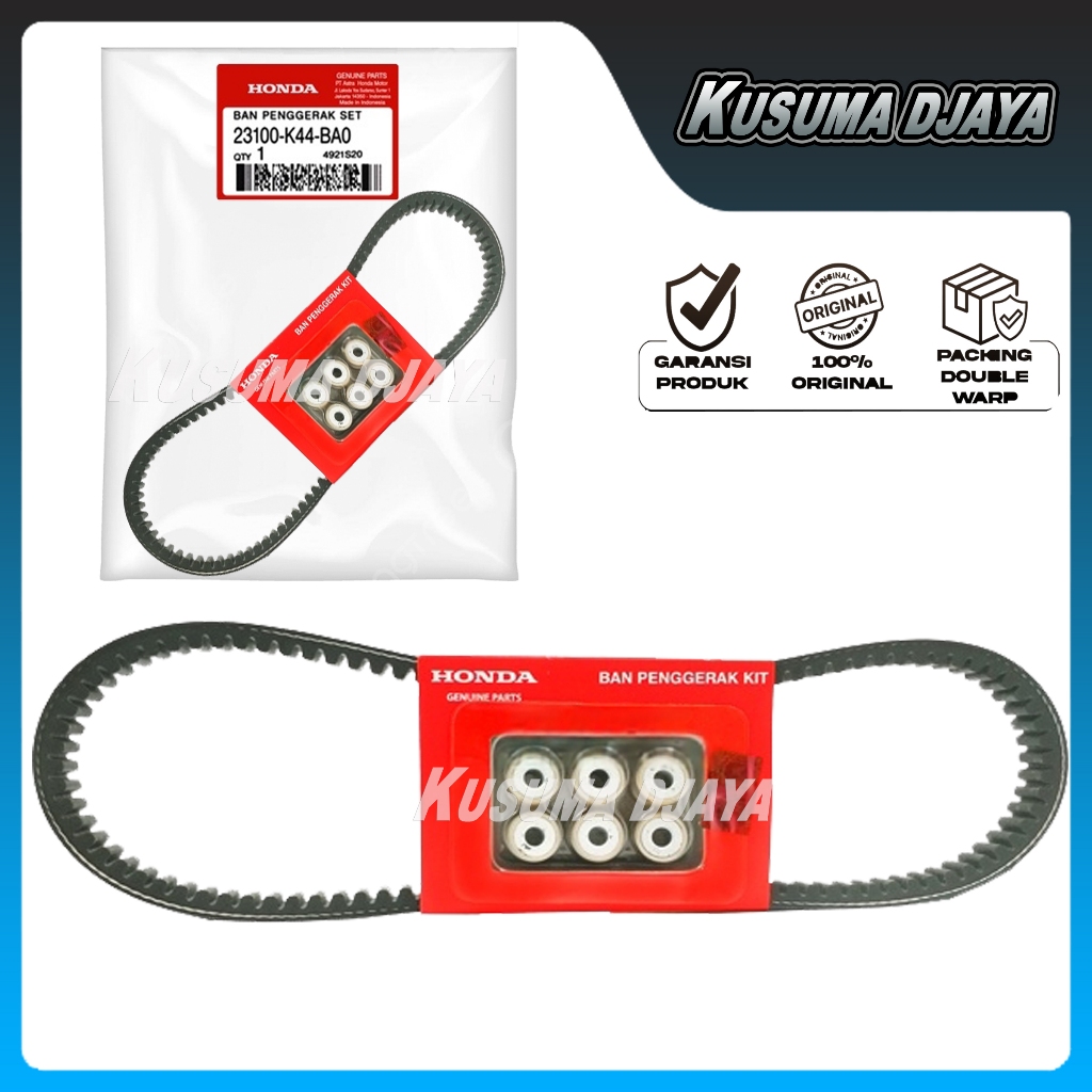 V-BELT SET+ROLLER BEAT VARIO SCOOPY 110 ESP 2015 - 2019 ORIGINAL AHM 23100K44BA0