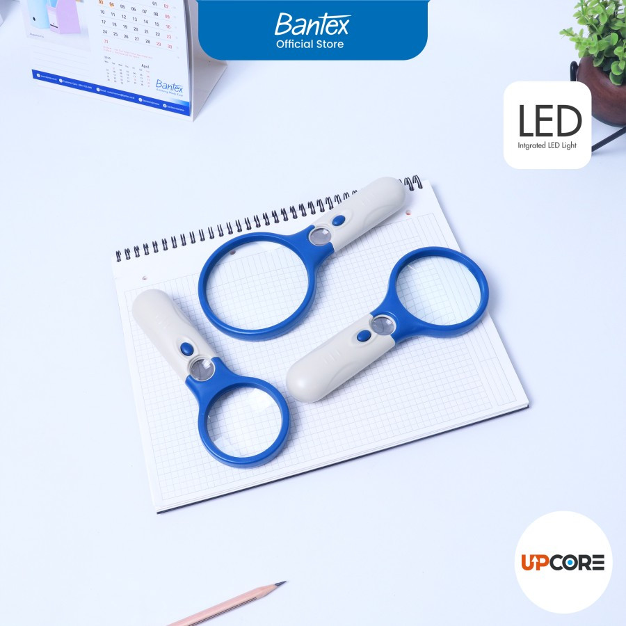 

Bantex 2in1 Kaca Pembesar Lampu LED / Magnifier Hingga 3.3X Untuk Membaca 56mm / 70mm / 85mm ( # BJ260....)