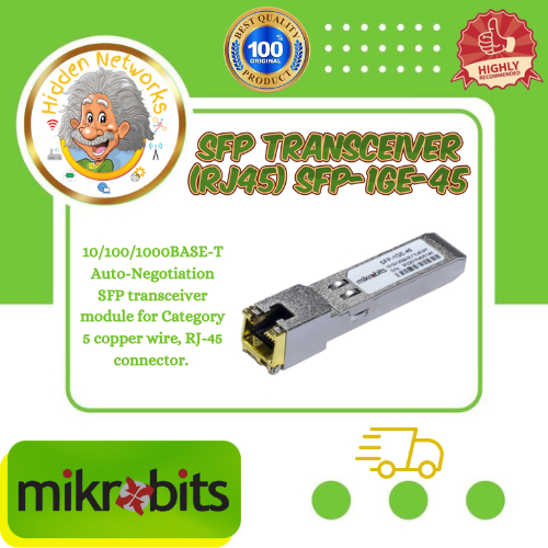 Mikrobits SFP-1GE-45 SFP Transceiver Gigabit RJ45 UTP