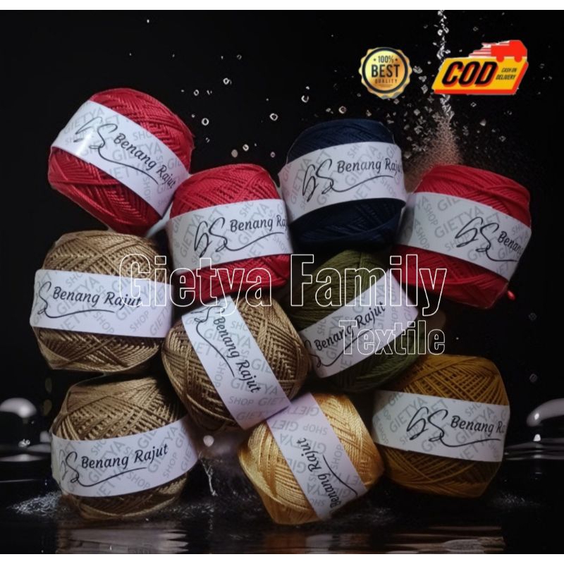 Benang Rajut Polyester Kilap & Dop | Poly Kilap | Poly Dop | Benang Rajut