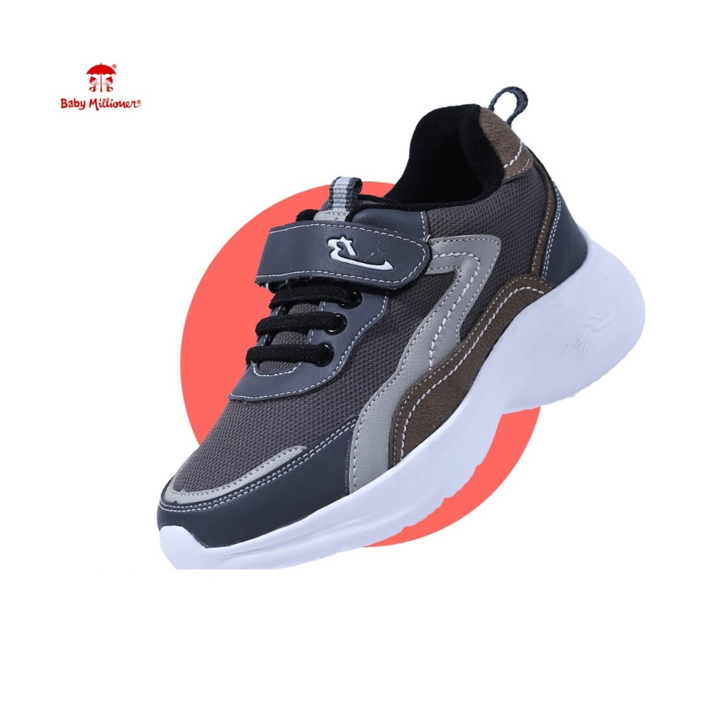 Sepatu Anak Laki-Laki / Sepatu Anak Abu / Sneaker Anak Baby Millioner 25030036
