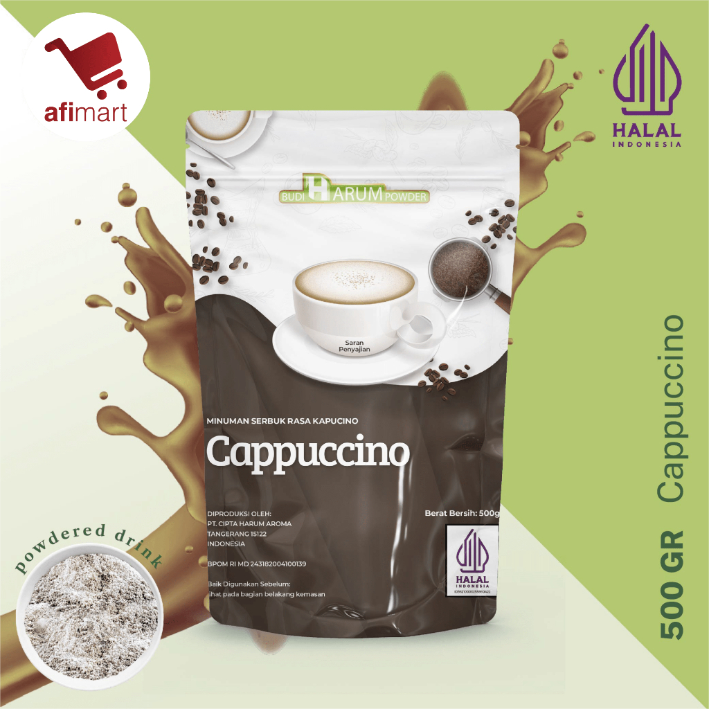 

Budi Harum Cappucino 500gr / Minuman Serbuk rasa Cappucino