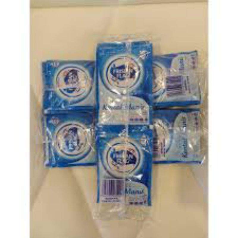 

Kental Manis Bendera Frisian Flag Sachet susu krim putih dan coklat