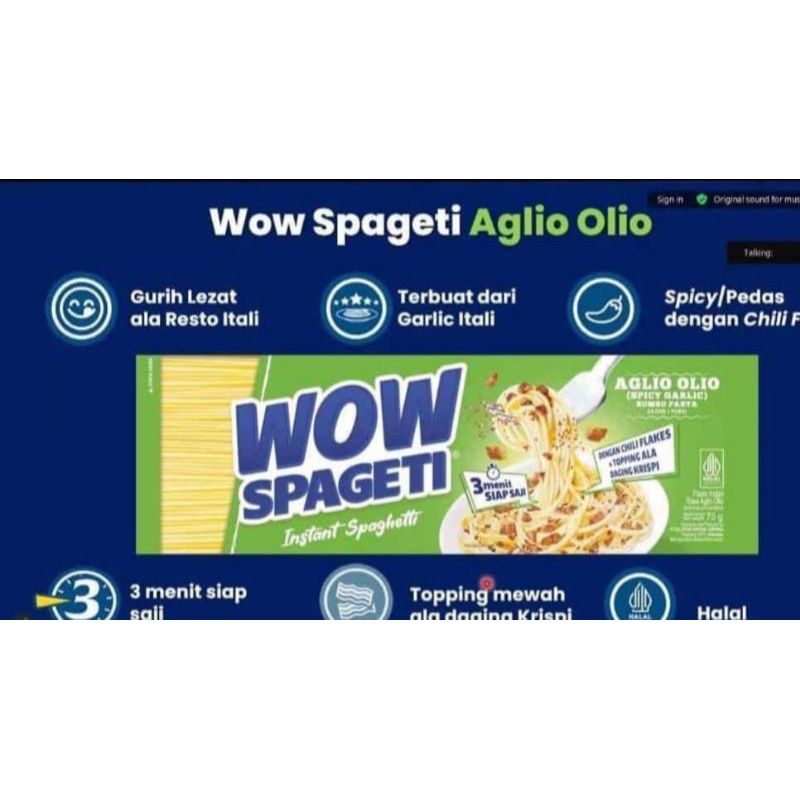 

WOW SPAGETI AGLIO OLIO BOLOGNESE CARBONARA MAYORA