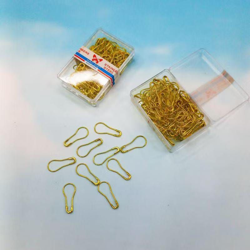 Peniti Bohlam Kotak Mika Anti Nyangkut / Peniti Jilbab Anti Karat