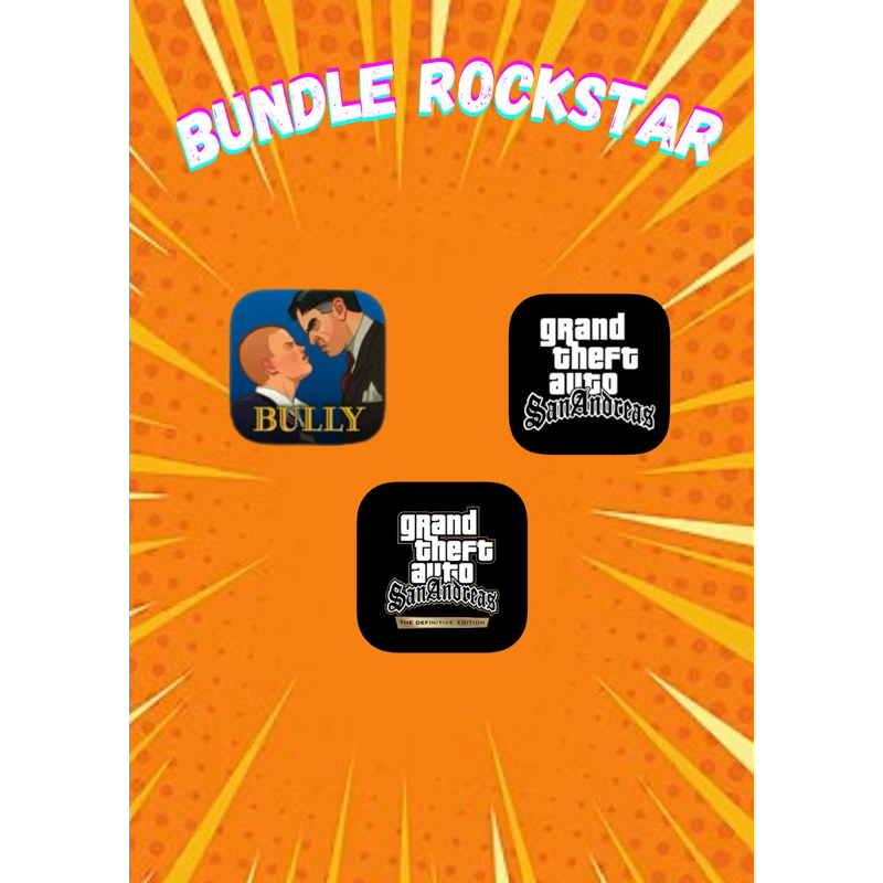 Bundle game Rockstar ( Bully + GTA SA + GTA DEVINITE EDITION ) game resmi AppStore untuk iPad ,iOS ,