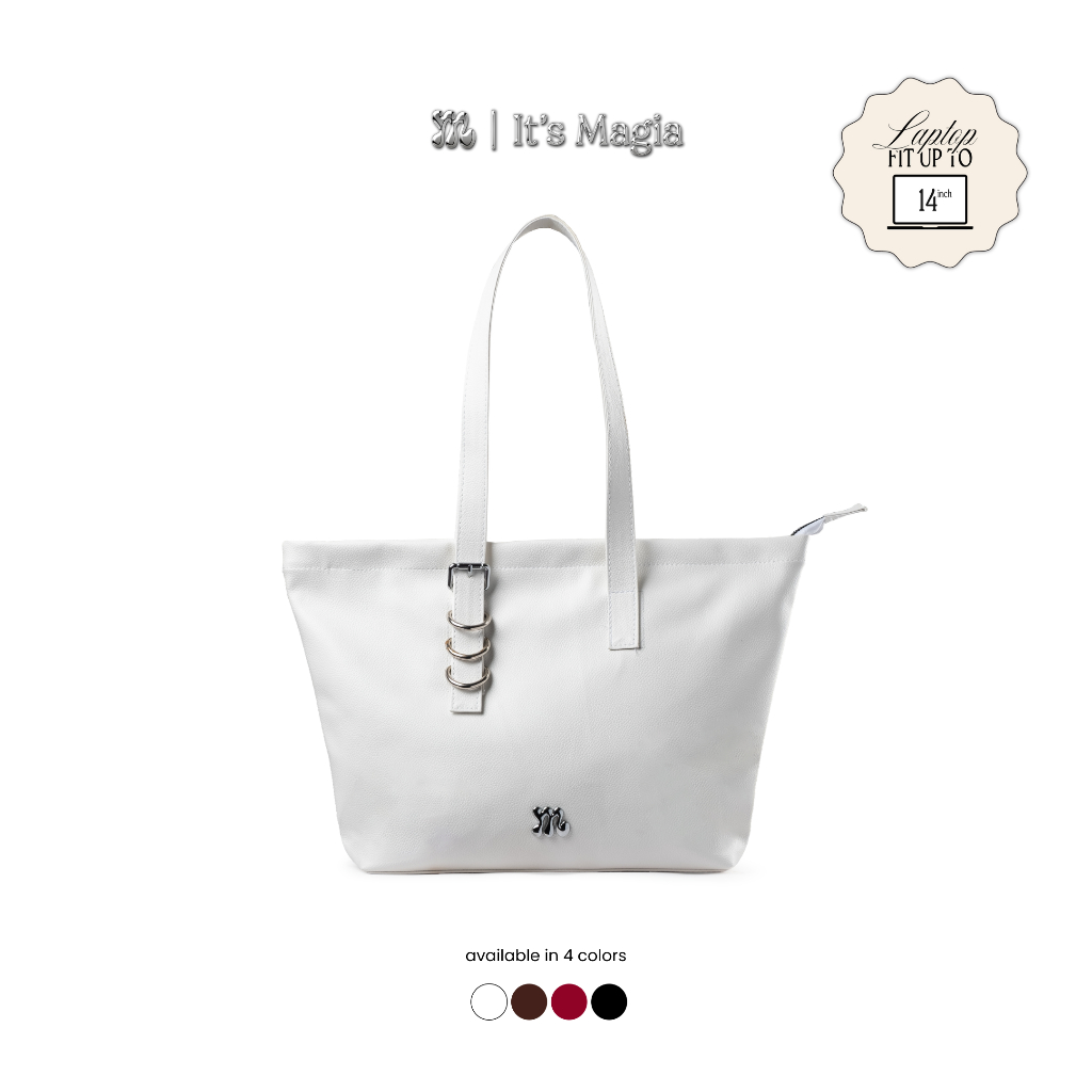 MAGIA Hailey Bag White Leather Totebag