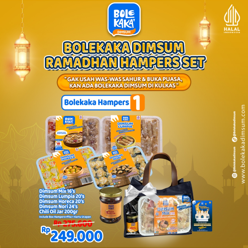 

Set Bestie Hampers Ramadhan Bolekaka Dimsum/ Parsel Ramadhan Dimsum