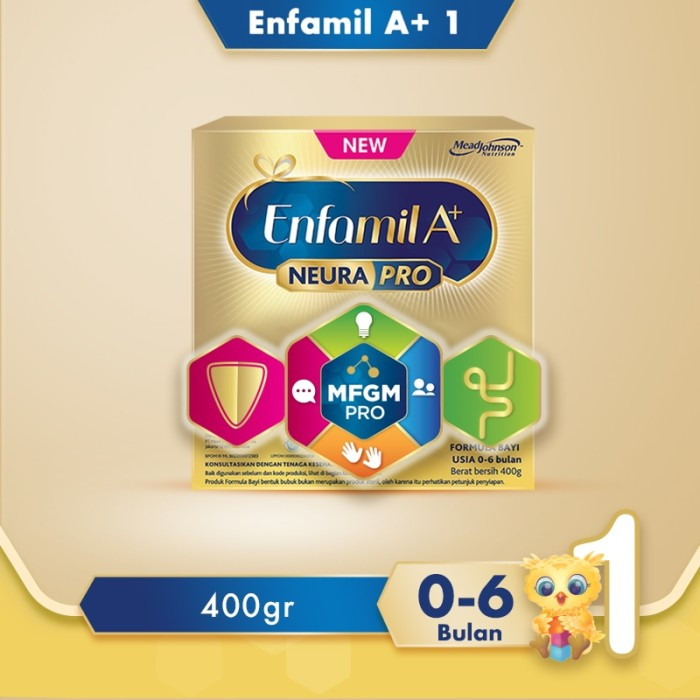 Enfamil A+1 Susu Formula Box 400 gram bayi baru lahir 0-6 bulan / Enfamil A+2 Susu Formula Box 400 g