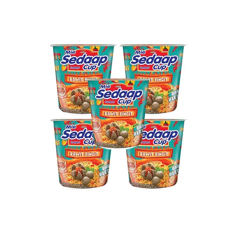 

Mie Sedaap Mie Instan Cup Baso Bleduk 5 x 77 Gr
