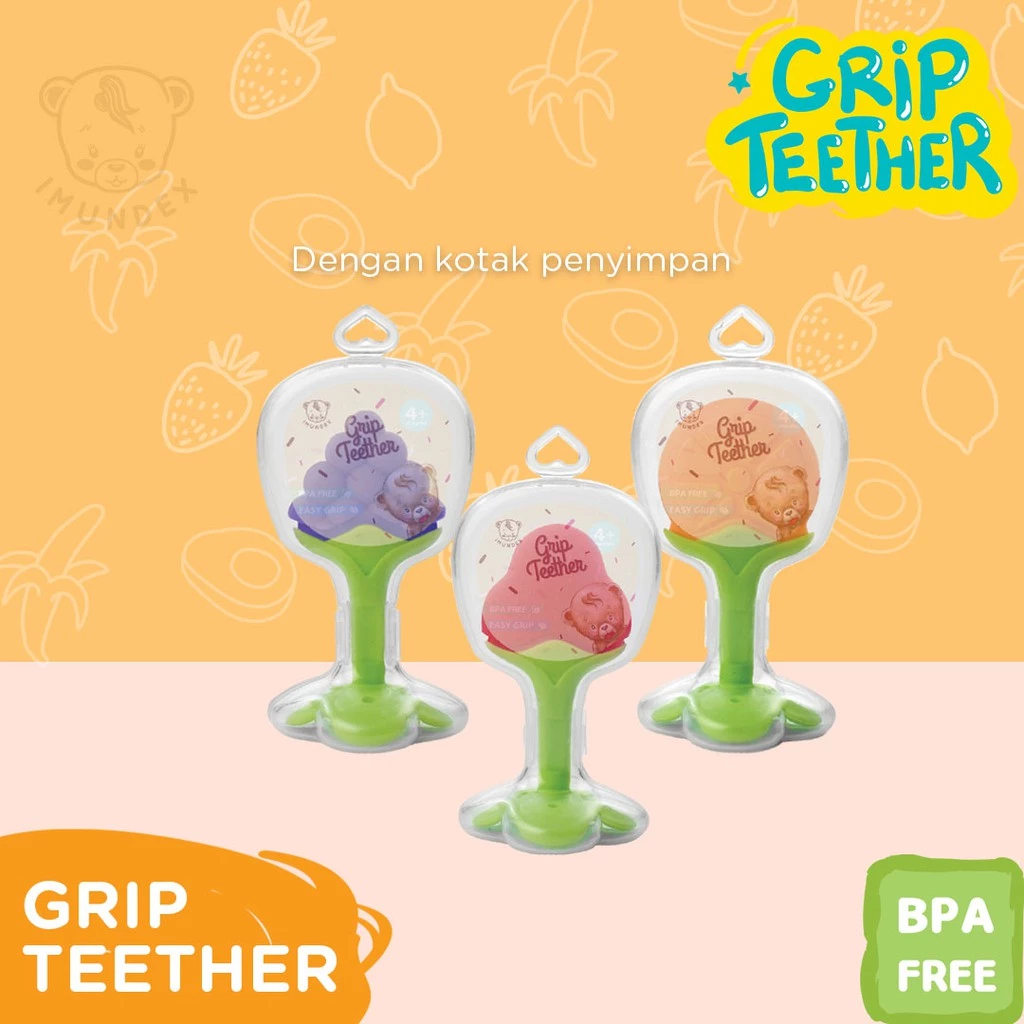 Grip Teether IMUNDEX / gigitan bayi / teether bayi / gigitan bayi bentuk buah