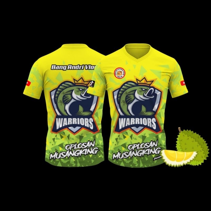 Jersey Mancing Custom Nama Sendiri  Empang Mania Warriors Essence Lengan Pendek all size
